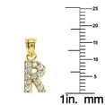 thumbnail image 2 of Precious Stars 14K Yellow Gold Cubic Zirconia Unisex Initial Letter 'R' Pendant - No Chain, Pendant Only, 2 of 3