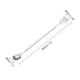 thumbnail image 2 of Unique Bargains Bar Spoon Cocktail Mixing Spoon, 12' Stainless Steel Double Head Stirrer for Coffee Beverage, Silver, 2 of 6
