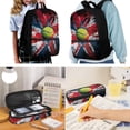 thumbnail image 2 of Uorisanigo 4PCS Kids Backpacks Flag Tennis Print Bookbag Set with Insulated Lunch Bag Pencil Pouch Water Bottle Holder for Teen Boys Schoolbag Elementary Preschool Bookbag, 2 of 7