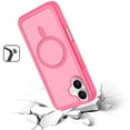 thumbnail image 3 of For Apple iPhone 16 (6.1") Strong MagSafe Compatible Shockproof Hybrid Glossy Oil Protective Slim Hard Dual Layer TPU + PC Cover ,Xpm Phone Case [ Hot Pink ], 3 of 8