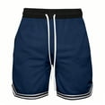 thumbnail image 2 of Kovlvoll Plus Size Running Shorts for Men Elastic Drawstring Waisted Loose Casual Summer Athletic Workout Knee Shorts, 2 of 3