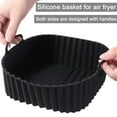 thumbnail image 4 of sunsanly Silicone Air Fryer Basket Tray Square Reusable Silicone Pot for 7QT Air Fryer BPA-Free Steamer Oven Liner Easy Clean Air Fryer Accessory with Handles, 4 of 8