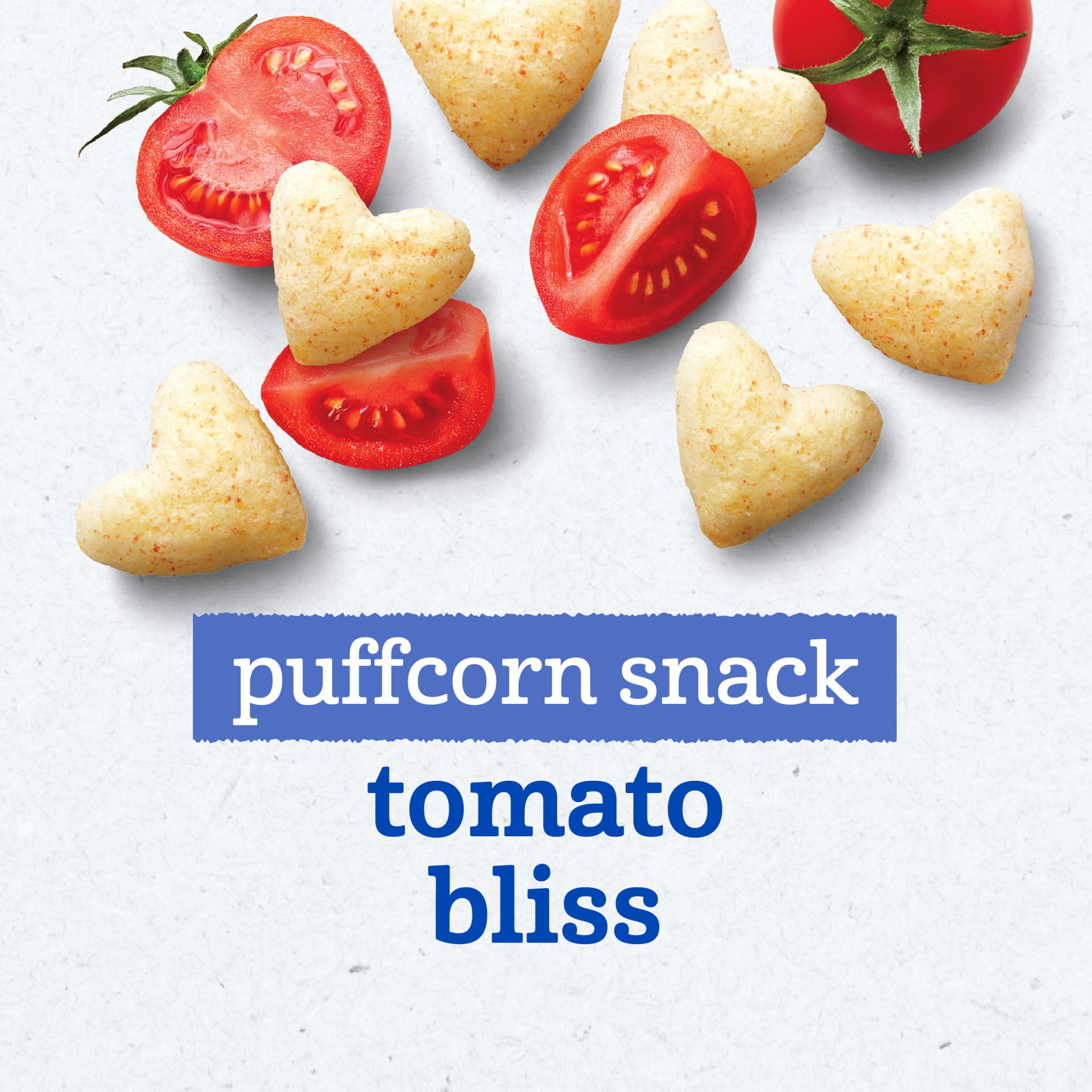 (4 pack) Gerber Toddler Snacks, Tomato Bliss Puffcorn Snack, Kernel Free, Toddler Food 1.23 oz