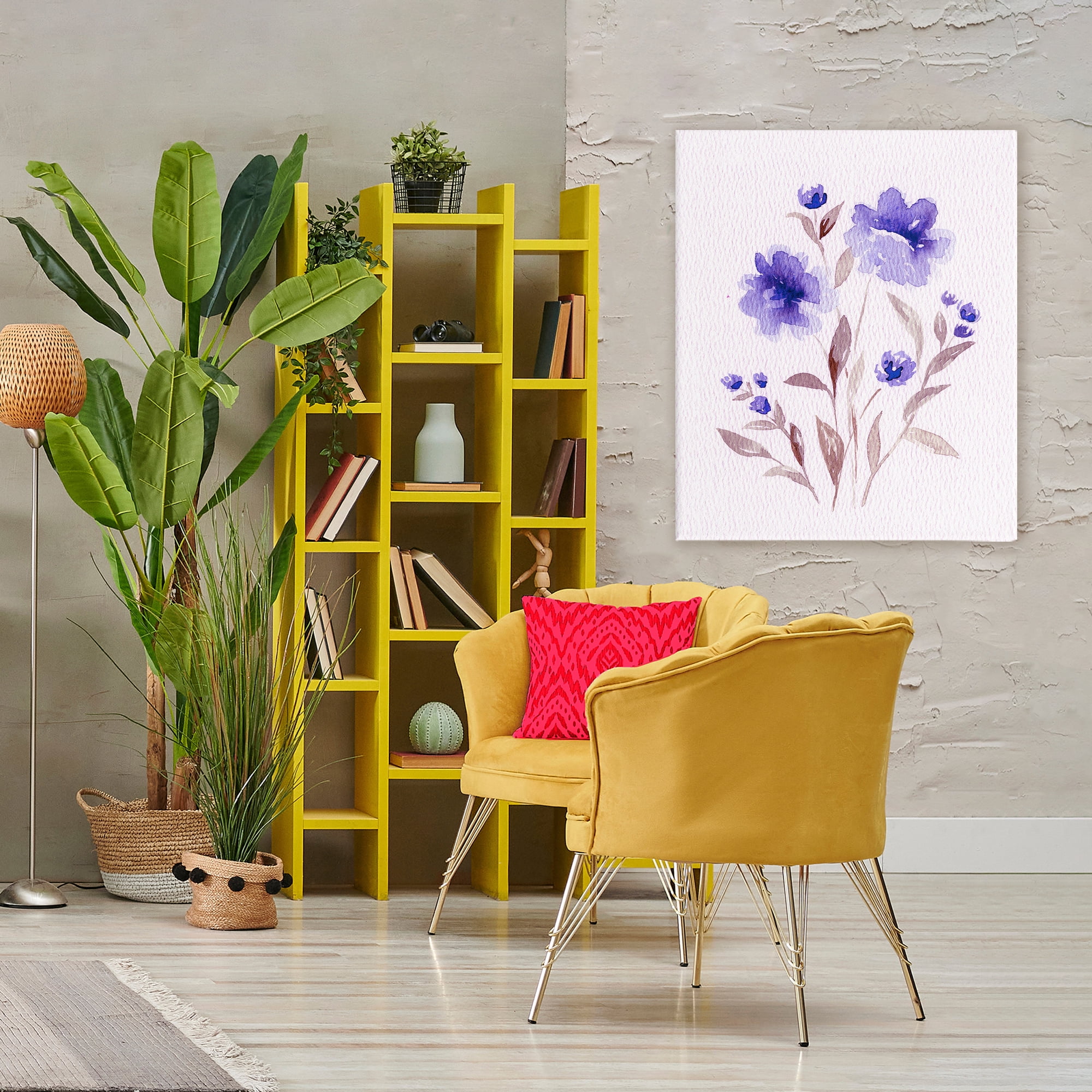 Stupell Industries Blooming Purple Flowers Canvas Wall Art, design by Leah Noel Art