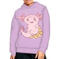 thumbnail image 5 of DISNIMO Axolotl Hoodies for Girls Kids Star Hoodie Boys Pullover Hoodies for Girls Streetwear Hoodie Sweatshirt Girls Hooded Sweatshirts Size 8-10 Light Purple Hoodie Children Soft, 5 of 7