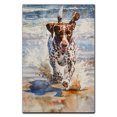 thumbnail image 3 of Beach Dogs Art - German Shorthaired Pointer Dog Canvas, Dog Pictures Wall Decor, Dog Art Prints Home Wall Decor Print Painting Living Room Bedroom Office Bathroom Decoration Painting, 3 of 6