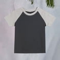 thumbnail image 5 of XIMIN Toddler Baby Raglan Shirt Baseball Tee Cotton T-Shirt for Girls Boys Short or Long Sleeve Solid Color Top, 5 of 9
