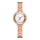 thumbnail image 1 of Reloj de pulsera con correa de acero para mujer y niña, de aleación, de cuarzo, a la moda (oro rosa con blanco), 1 of 1