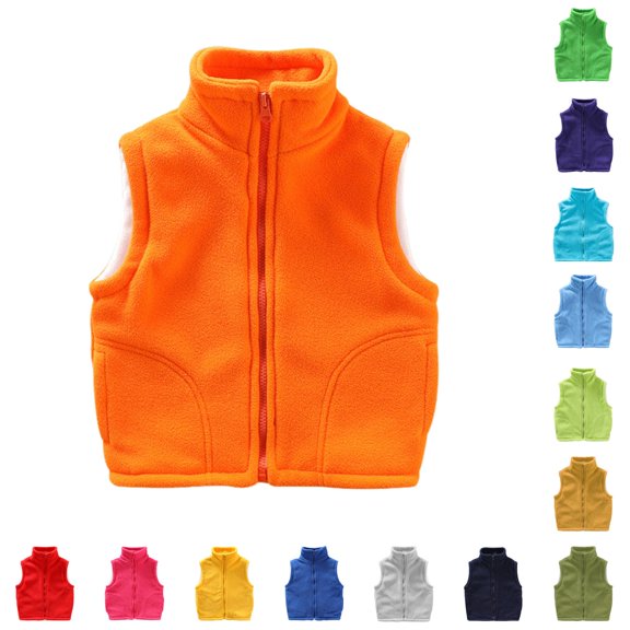 Bigetiay Kids Winter Vest Stand Collar Sleeveless Jacket for Boys Girls Casual Warm Layered Outfit with Jeans Pants Autumn Fall Daily Wear, Size 7-8 Years