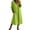 Army Green #10, variant on Summer V Neck Midi Dress for Women 3/4 Sleeve Solid Cotton Linen Dresses Casual Loose Beach Vacation Dresses with Pocket, M