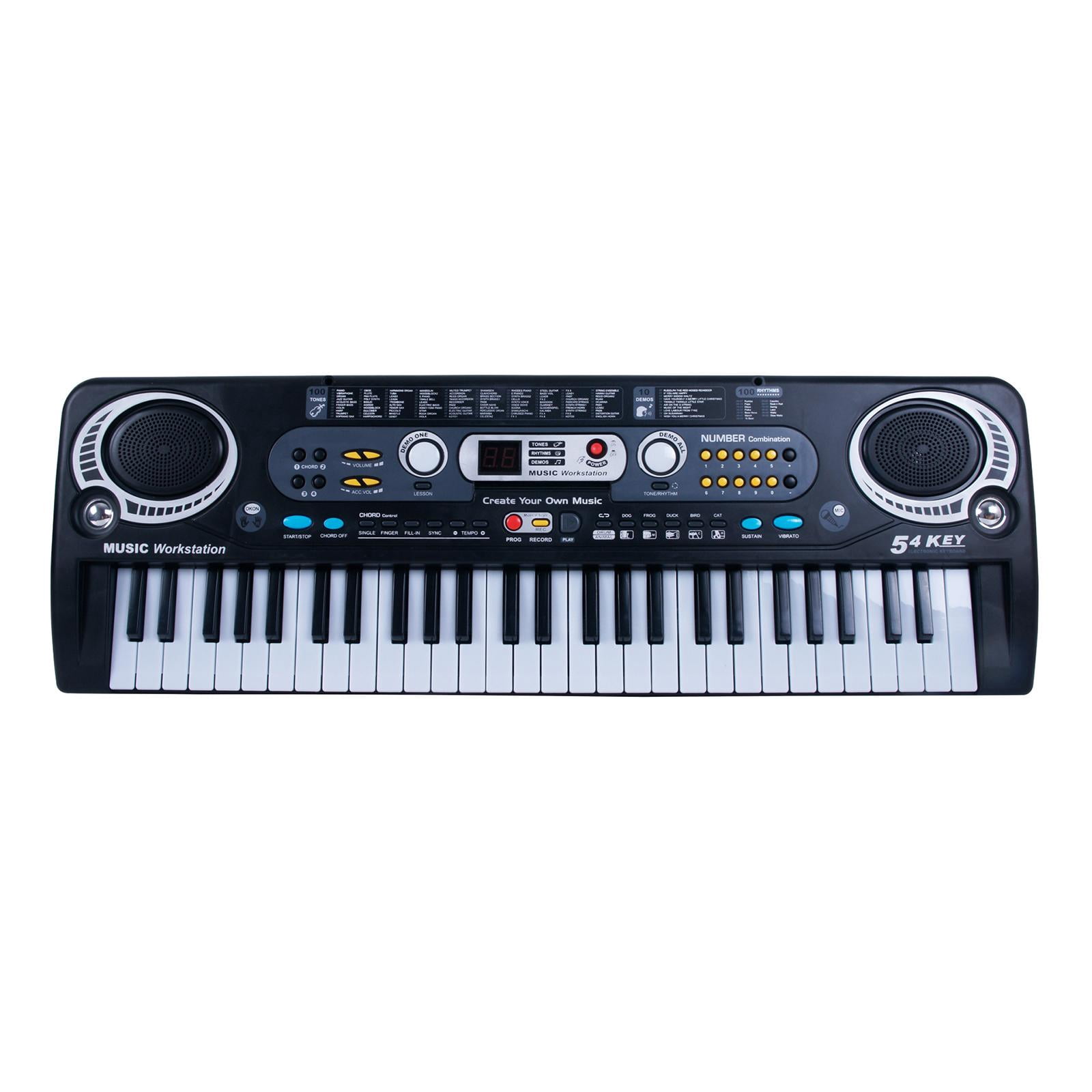LeeQinersw 54 Key Piano Keyboard with Headphone Jack, Animal Sound, 100 Rhythms, 10 Songs, USB Cable