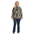 thumbnail image 2 of Terra & Sky Women’s Plus Size Quarter Snap Faux Sherpa Pullover, Sizes 0X-4X, 2 of 5