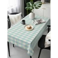 thumbnail image 6 of Blue Green Table Cloth, Grid Checkered Plaid Gingham Lattice Trellis Waterproof Tablecloth for Rectangle Tables, Reusable Washable Fabric Table Cover for Restaurant Kitchen Dining Tables 60"x120", 6 of 6