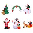 thumbnail image 2 of OurWarm, venta al por mayor, muñeco de nieve y pingüinos para exteriores, muñeco gigante que explota el coche de Papá Noel, decoraciones para el patio, inflables de Navidad con luces, 2 of 4