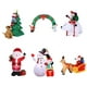 thumbnail image 2 of OurWarm, venta al por mayor, muñeco de nieve y pingüinos para exteriores, muñeco gigante que explota el coche de Papá Noel, decoraciones para el patio, inflables de Navidad con luces, 2 of 4