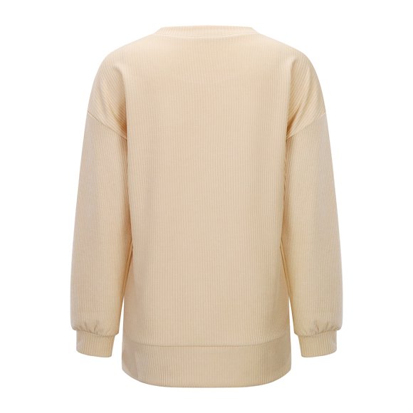My Items Shirts for Women Women's Long Sleeve Shirts Women's Long Sleeve Loose Knit Ribbed Shirt Lightweight Belted Blouse Xl