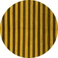 thumbnail image 1 of Ahgly Company Indoor Round Abstract Yellow Modern Area Rugs, 7' Round, 1 of 4