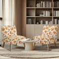 thumbnail image 4 of HELLHERO Hummingbird Maple leaf Accent Chair Cover, Elastic Bottom Elastic Feature Armless Chair Slipcovers for Dining Room Home, 4 of 8