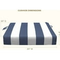 thumbnail image 6 of Outdoor Cushion Set 20" x 20", Cabana Stripe Blue & White Dining Patio Cushions, 6 of 10