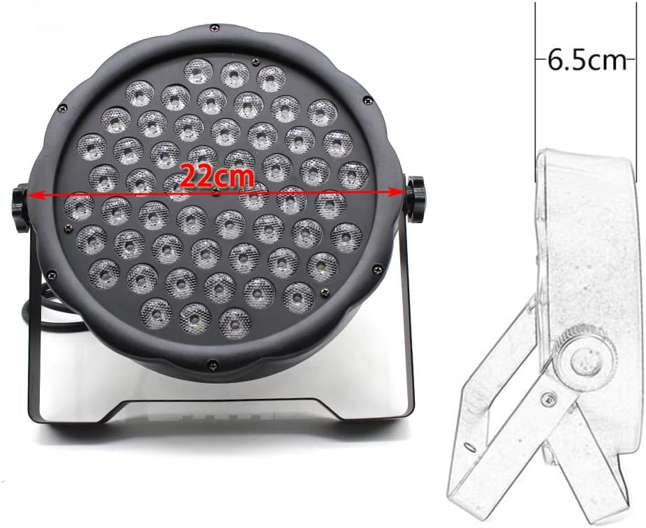 LED Stage Par Light 54 Lights 90° Up and Down Rotation3W Bulb Power IP20 for Stage KTV Wedding Banquet Music Festival