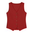 thumbnail image 4 of Women's V Neck Button Down Vest, Sleeveless Summer Knit Tank, Lightweight Casual Layering Top, 4 of 4
