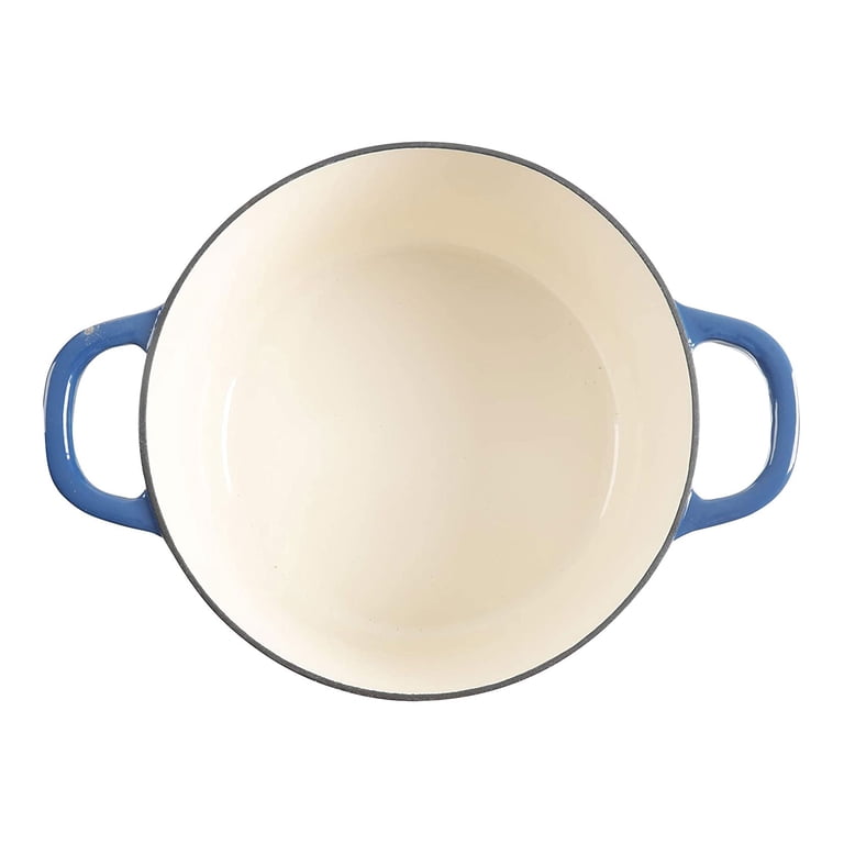 Crock-Pot 7-Quart Enameled Cast Iron Dutch Oven, Blue photo 4