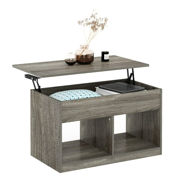 Mesa de café Furinno Jensen para sala de estar con compartimento oculto