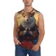 thumbnail image 1 of Balery Maple Leaf Meditating Squirrel Camisetas sin mangas para hombre, absorbe la humedad y protege contra el mal olor.-Medium, 1 of 7