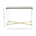 thumbnail image 4 of DecMode 44" x 32" Gold Metal Rectangular Console Table with Mirrored Top and Acrylic Legs, 1-Piece, 4 of 14
