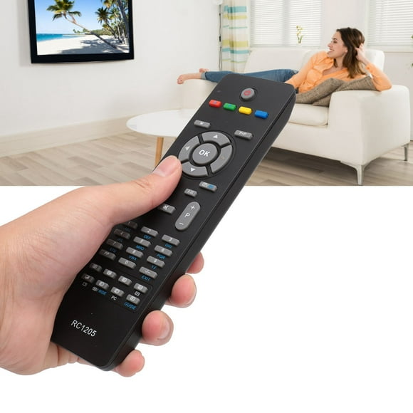TV Remote Control Replacement, Universal TV Remote Control Comfortable Wear Resistant RC1205 Compact ABS for Most TV Models