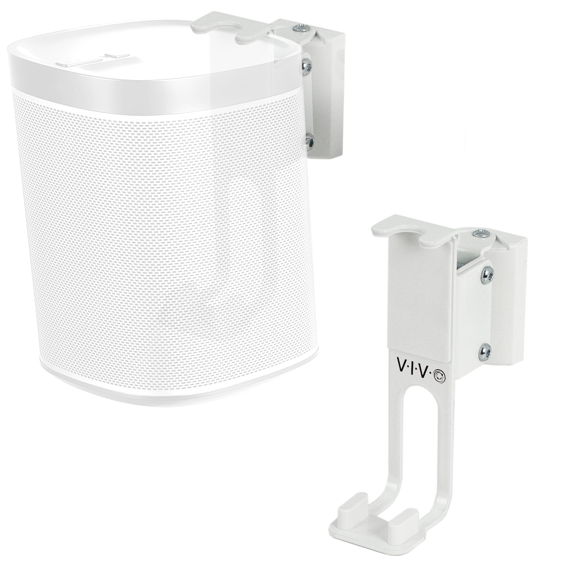 White Dual Wall Mount Designed for SONOS PLAY 1 (2 Pack) -