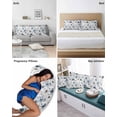 thumbnail image 6 of Blue Grey Spring Floral Pillow Covers King Size, Summer Flowers Botanical Soft Bed Throw Pillowcases Breathable Cooling Long Lumbar Body Pillow Sham Cover for Bed Sofa 20''x40'', 6 of 7
