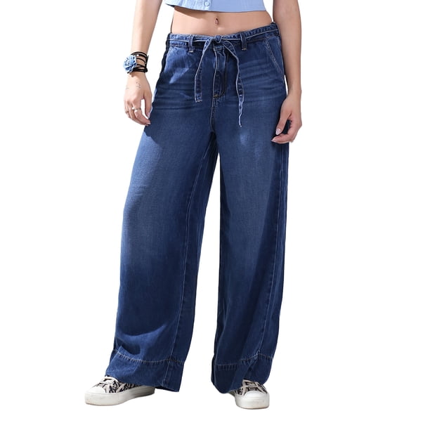 Jeans Recto Dama Savi Basic Mezclilla Azul Tiro Alto SB4760M