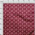 thumbnail image 2 of oneOone Silk Tabby Carmine Red Fabric Geometric Bandhani Craft Projects Decor Fabric Printed By The Yard 42 Inch Wide, 2 of 4
