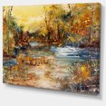 thumbnail image 2 of Art Design - Rivière dans la Forêt Peinture à l'Huile, 2 of 3