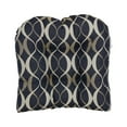 thumbnail image 2 of Blazing Needles 93184-1CH-PO-003 19 in. U-Shaped Premium Outdoor Tufted Dining Chair Cushion, Duo Indigo, 2 of 2