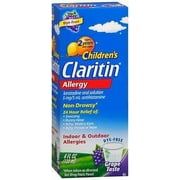 Claritin Children's Allergy Solution Grape Flavor - 4 oz, Pack of 4