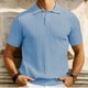 thumbnail image 1 of pstuiky Camisas de vestir de manga corta para hombre, Blusa informal de punto con cuello vuelto, manga corta y color liso para hombre camisas casuales para hombre xxl, 1 of 8