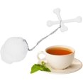 thumbnail image 3 of Colador de té de silicona creativo y lindo, filtro de té creativo, infusor de té suelto, infusor de hojas de té con calavera, más empinado para el hogar, salón de té, oficina, accesorios par, 3 of 5