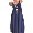 thumbnail image 2 of CEHVOM Robe Longue d'Été Sans Manches en Coton à Franges pour Femmes, 2 of 6