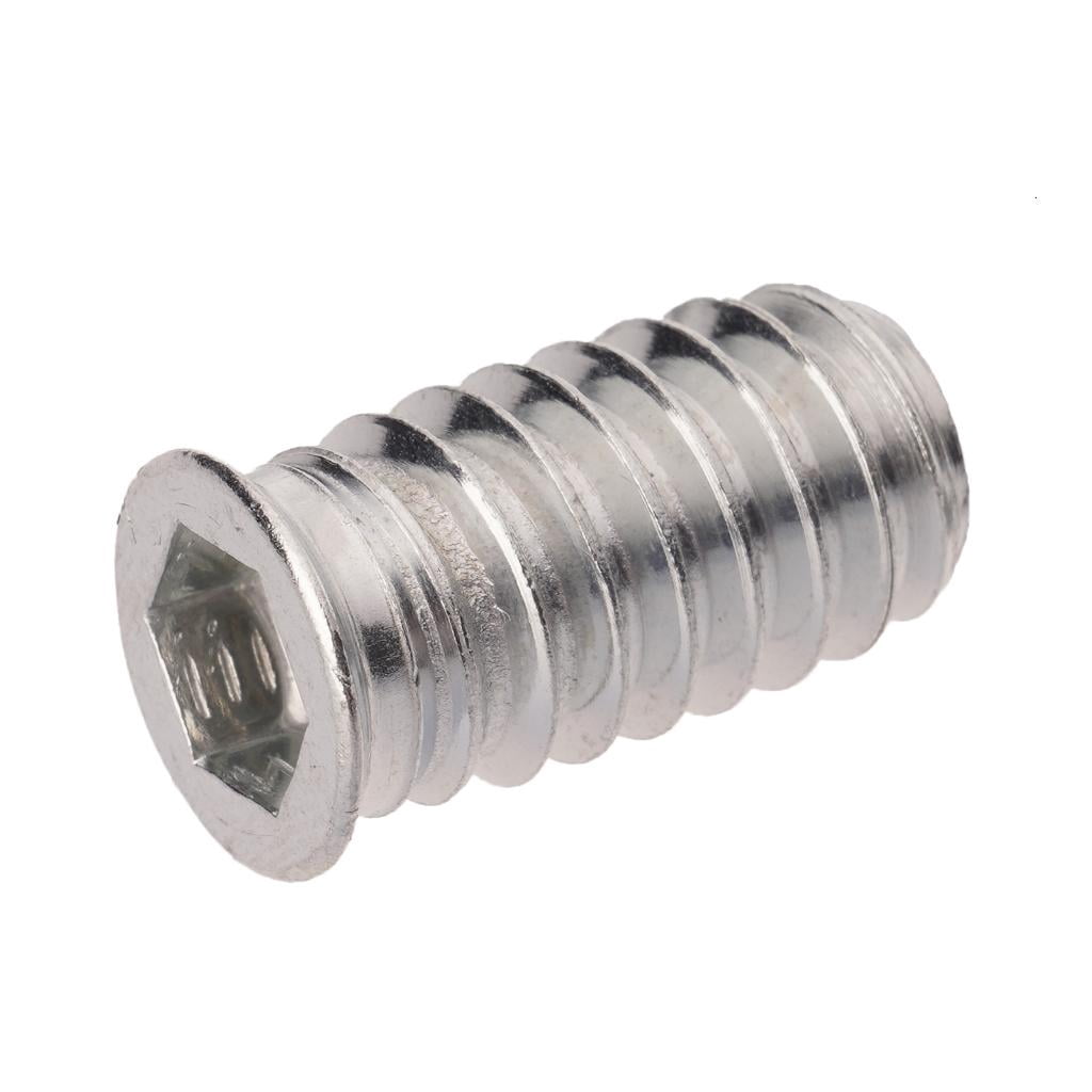 Pack of 125pcs Screw Set 5-10mm Furniture Threaded Nut Set Convenient Wood Threaded Insert Assortment for Wood Furniture
