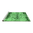 thumbnail image 2 of Ahgly Company Machine Washable Indoor Square Abstract Emerald Green Modern Area Rugs, 3' Square, 2 of 4