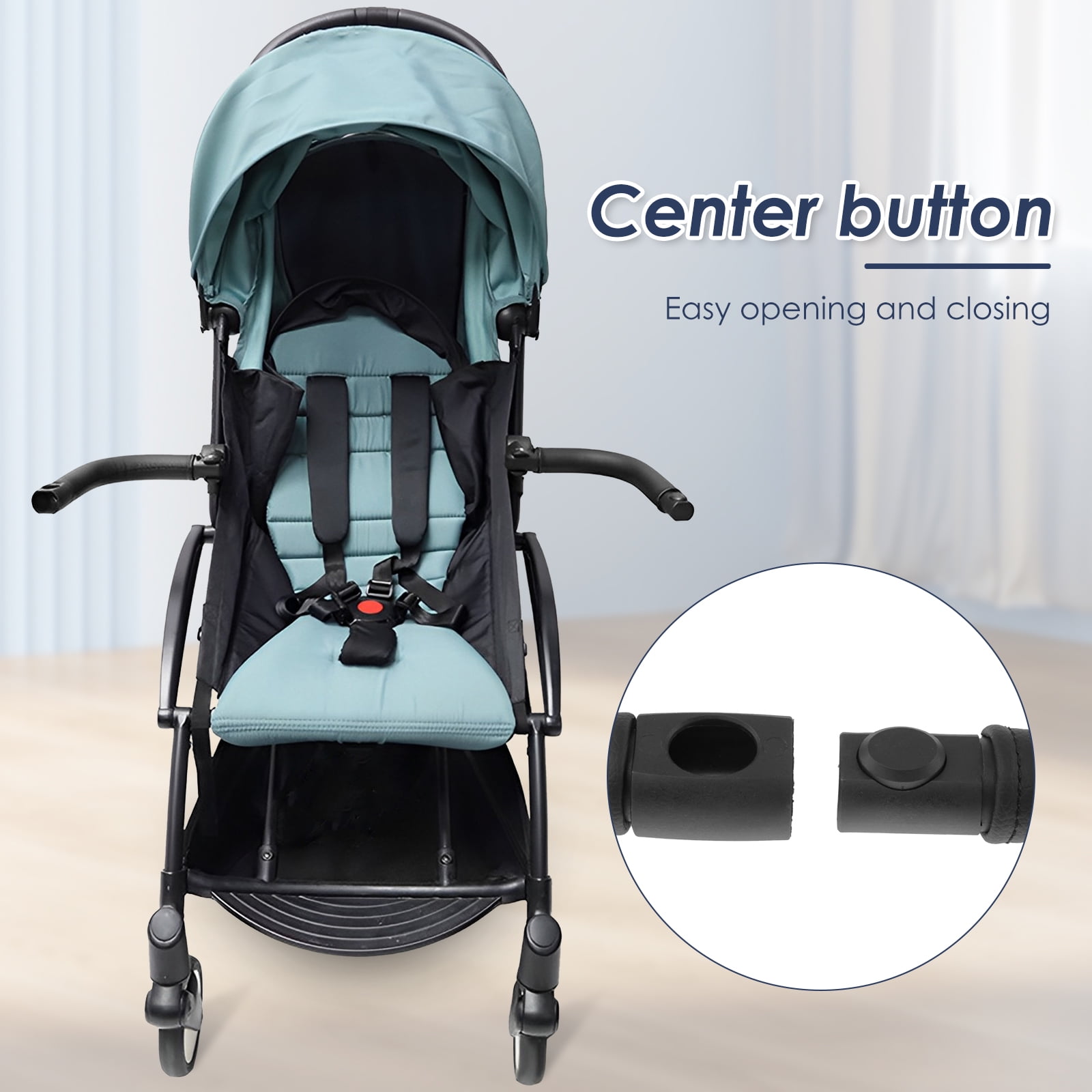 Stroller Bumper Bar Angle Adjustable Armrest Stroller Handle Multifunctional Stroller Bumper Handle Removable Stroller Crossbar for Baby Stroller