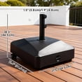 thumbnail image 3 of Outsunny Base de Parasol de Patio Robuste de 132 lb avec Roues pour Jardin Noir, 3 of 10