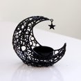 thumbnail image 3 of Homeer Candle Holder Candle Stand Tea Light Stand Candlestick Holder Hollow-out Design Heat Resistant High Stability Reusable Modern Crescent Moon Shaped, 3 of 7