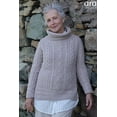 thumbnail image 3 of Irish Aran Vented Roll Neck Sweater 100% Soft Merino Wool Cable Knitted Women's Pullover Made in Ireland by Aran Woollen Mills, 3 of 4