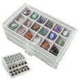 thumbnail image 5 of Rock Display Case 3 Drawers Rock Collection Box 54 Grids Rock Collection Display Case Clear Crystals Display Case Durable Gemstone Display Case Rock Storage Case for Kids Rocks 9.33×6.1×4.25 in, 5 of 10