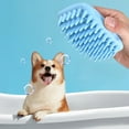 thumbnail image 1 of Cepillo de baño de gel de sílice para mascotas, herramienta mágica de fregado azul, 1 of 6