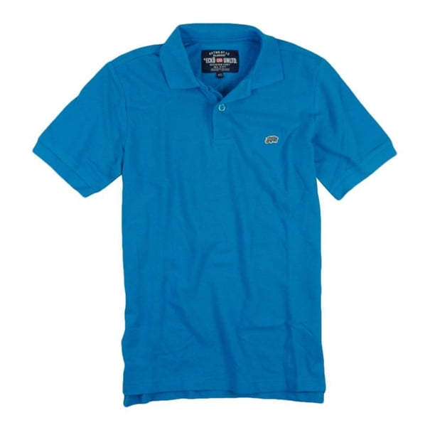 Ecko Unltd. Polo de rugby de color sólido Wallburner para hombre, azul, grande