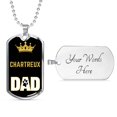 thumbnail image 4 of Chartreux Chat Papa Collier en Acier Inoxydable Ou 18k or Chien Tag 24" Chaîne, 4 of 8